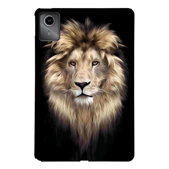 For Lenovo Tab M11 / Xiaoxin Pad 2024 Color Painting Pattern Smart Tablet TPU Case(Lion)