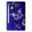 For Samsung Galaxy Tab S9 / S9 FE Color Painting Pattern Smart Tablet TPU Case(Blue Butterfly) - Galaxy Tab S9 Cases by PMC Jewellery | Online Shopping South Africa | PMC Jewellery | Buy Now Pay Later Mobicred