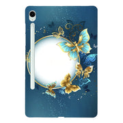 For Samsung Galaxy Tab S9 / S9 FE Color Painting Pattern Smart Tablet TPU Case(Butterfly Circle)