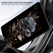 For Samsung Galaxy Tab S9 / S9 FE Color Painting Pattern Smart Tablet TPU Case(Black Rose)
