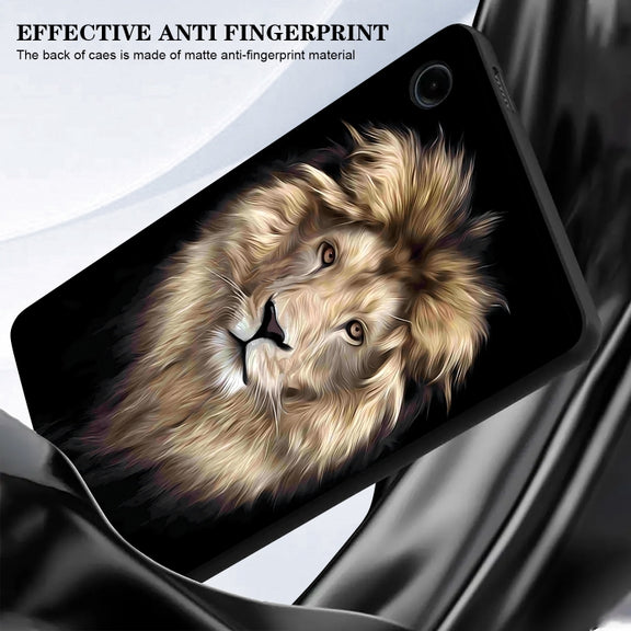 For Samsung Galaxy Tab S9+ / S9 FE+ Color Painting Pattern Smart Tablet TPU Case(Lion)