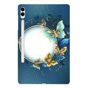 For Samsung Galaxy Tab S9+ / S9 FE+ Color Painting Pattern Smart Tablet TPU Case(Butterfly Circle)
