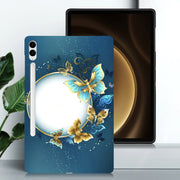 For Samsung Galaxy Tab S9+ / S9 FE+ Color Painting Pattern Smart Tablet TPU Case(Butterfly Circle)