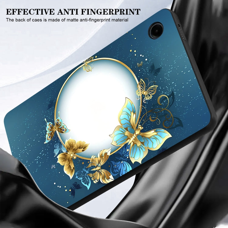 For Samsung Galaxy Tab S9+ / S9 FE+ Color Painting Pattern Smart Tablet TPU Case(Butterfly Circle)