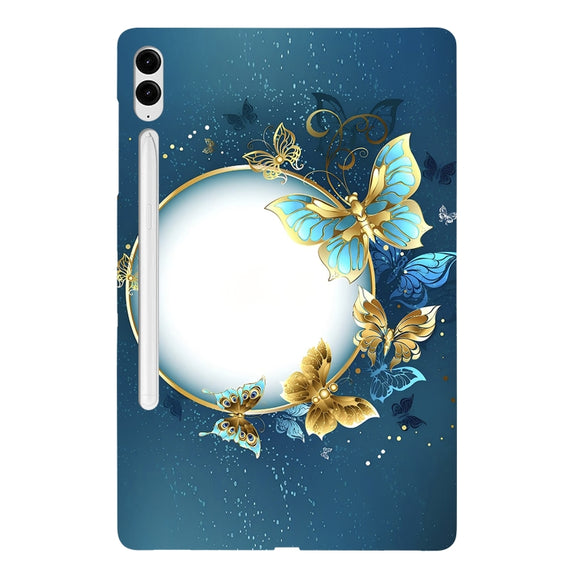 For Samsung Galaxy Tab S9+ / S9 FE+ Color Painting Pattern Smart Tablet TPU Case(Butterfly Circle)