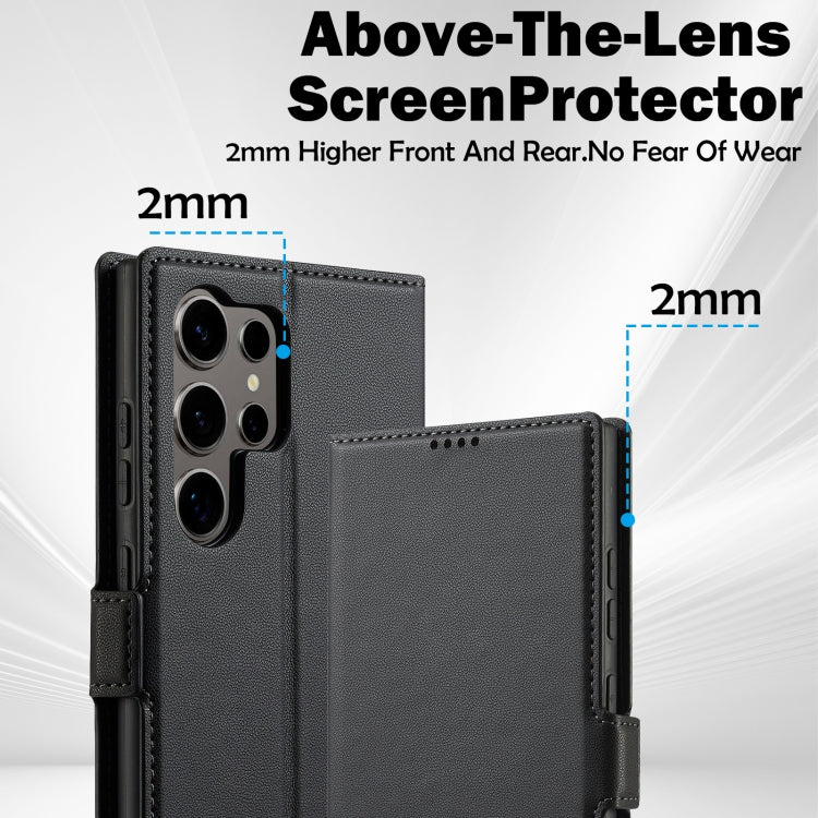 For Samsung Galaxy S24 Ultra 5G LC.IMEEKE L1 Series Frosted Fine Texture PU Phone Case(Black)