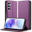 For Samsung Galaxy S24 FE 5G LC.IMEEKE L1 Series Frosted Fine Texture PU Phone Case(Purple) - Galaxy S24 FE 5G Cases by LC.IMEEKE | Online Shopping South Africa | PMC Jewellery | Buy Now Pay Later Mobicred