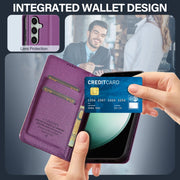 For Samsung Galaxy S24 5G LC.IMEEKE L1 Series Frosted Fine Texture PU Phone Case(Purple)