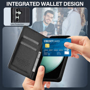 For Samsung Galaxy S24+ 5G LC.IMEEKE L1 Series Frosted Fine Texture PU Phone Case(Black)