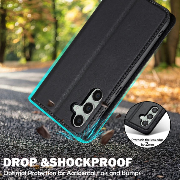 For Samsung Galaxy S24+ 5G LC.IMEEKE L1 Series Frosted Fine Texture PU Phone Case(Black)