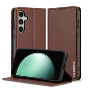 For Samsung Galaxy S24+ 5G LC.IMEEKE L1 Series Frosted Fine Texture PU Phone Case(Brown)