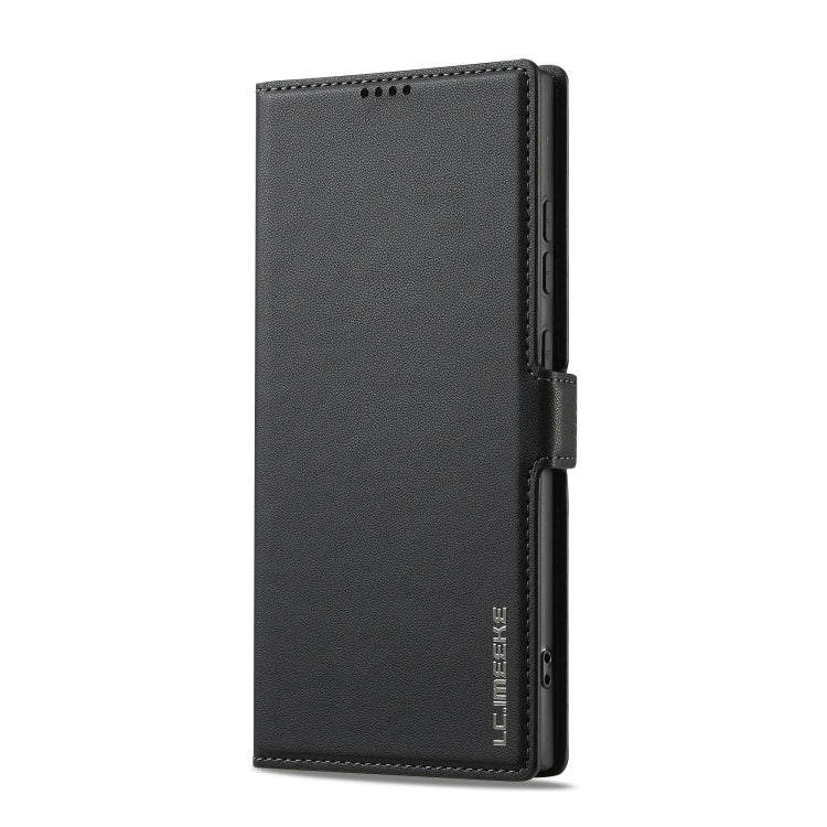 For Samsung Galaxy S25 Ultra 5G LC.IMEEKE L1 Series Frosted Fine Texture PU Phone Case(Black)