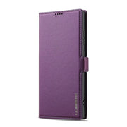 For Samsung Galaxy S25 Ultra 5G LC.IMEEKE L1 Series Frosted Fine Texture PU Phone Case(Purple)
