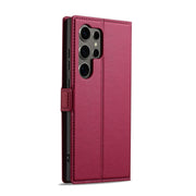 For Samsung Galaxy S25 Ultra 5G LC.IMEEKE L1 Series Frosted Fine Texture PU Phone Case(Red)