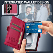 For Samsung Galaxy S25 Ultra 5G LC.IMEEKE L1 Series Frosted Fine Texture PU Phone Case(Red)