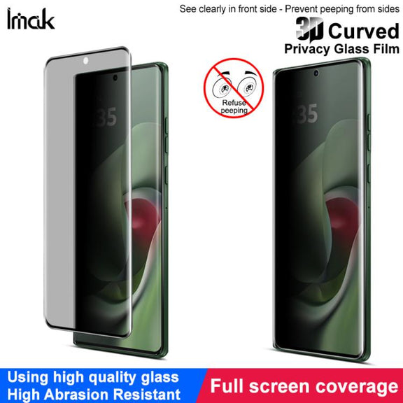 For Motorola Moto G96 5G imak 3D Curved HD Full Screen Anti-spy Tempered Glass Protective Film