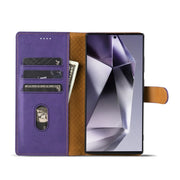 For Samsung Galaxy S24 Ultra 5G N.BEKUS CSJ-P1 Solid Color Leather Phone Case(Purple)