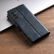 For Samsung Galaxy S24 5G N.BEKUS CSJ-P1 Solid Color Leather Phone Case(Blue)