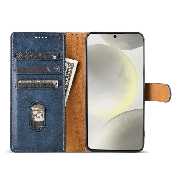 For Samsung Galaxy S24 5G N.BEKUS CSJ-P1 Solid Color Leather Phone Case(Blue)