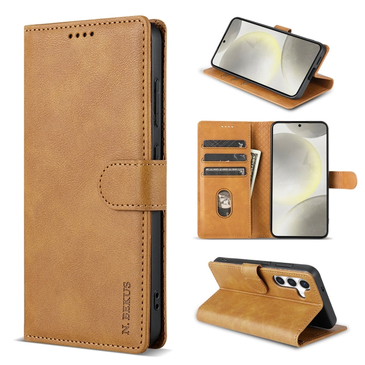 For Samsung Galaxy S24+ 5G N.BEKUS CSJ-P1 Solid Color Leather Phone Case(Brown) - free shipping - PMC Jewellery - Order now!