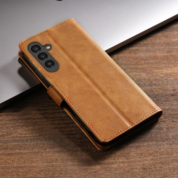 For Samsung Galaxy S24+ 5G N.BEKUS CSJ-P1 Solid Color Leather Phone Case(Brown)