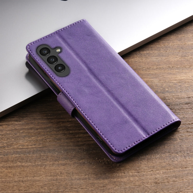For Samsung Galaxy S24+ 5G N.BEKUS CSJ-P1 Solid Color Leather Phone Case(Purple)