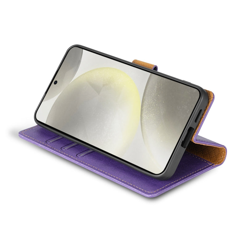For Samsung Galaxy S24+ 5G N.BEKUS CSJ-P1 Solid Color Leather Phone Case(Purple)