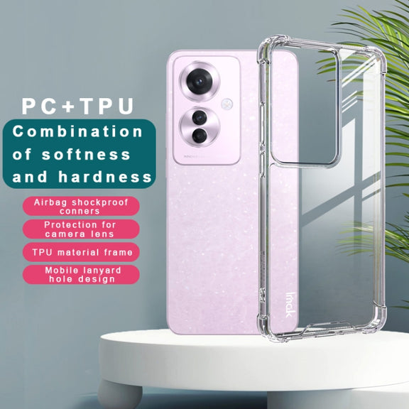 For OPPO Reno11 A / Reno11 PJH110 IMAK Space Shield PC + TPU Airbag Shockproof Phone Case(Transparent)