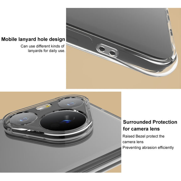 For Nothing CMF Phone 1 imak Shockproof Airbag TPU Phone Case(Transparent Black)