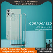 For Nothing CMF Phone 1 IMAK Corrugated Texture Airbag TPU Phone Case(Transparent)