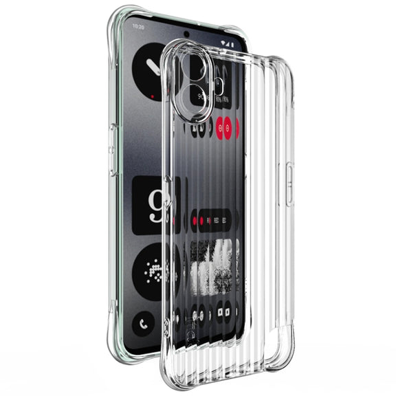 For Nothing CMF Phone 1 IMAK Corrugated Texture Airbag TPU Phone Case(Transparent)