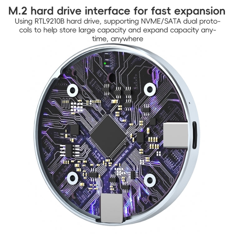 YCE-V195C USB-C / Type-C to M.2 NVMe + PD 3.0 Magnetic Hard Drive Enclosure(Grey) - HDD Enclosure by PMC Jewellery | Online Shopping South Africa | PMC Jewellery | Buy Now Pay Later Mobicred