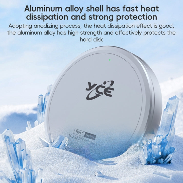 YCE-V195F USB-C / Type-C to M.2 NVMe Magnetic Hard Drive Enclosure(Grey) - free shipping - PMC Jewellery - Order now!