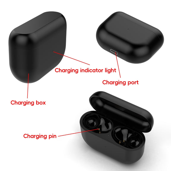 For Jabra Elite 10 Wireless Bluetooth Earphone Charging Box(Black)