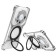 For Huawei Mate 60 Pro+ Mechanical Arm Borderless MagSafe Holder Metal Phone Case(Silver) - Huawei Cases by PMC TechLife | Online Shopping South Africa | PMC TechLife | Buy Now Pay Later Mobicred