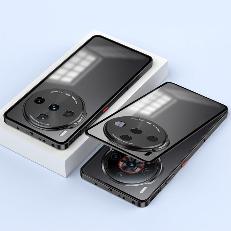 For ZTE nubia Z60S Pro Snap Buckle Metal Frame Frosted Phone Case(Black) - ZTE Cases by PMC TechLife | Online Shopping South Africa | PMC TechLife | Buy Now Pay Later Mobicred