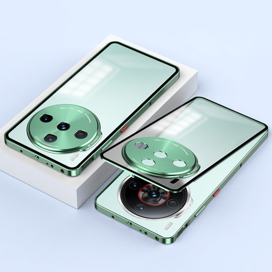 For ZTE nubia Z60S Pro Snap Buckle Metal Frame Frosted Phone Case(Green) - ZTE Cases by PMC Jewellery | Online Shopping South Africa | PMC Jewellery | Buy Now Pay Later Mobicred