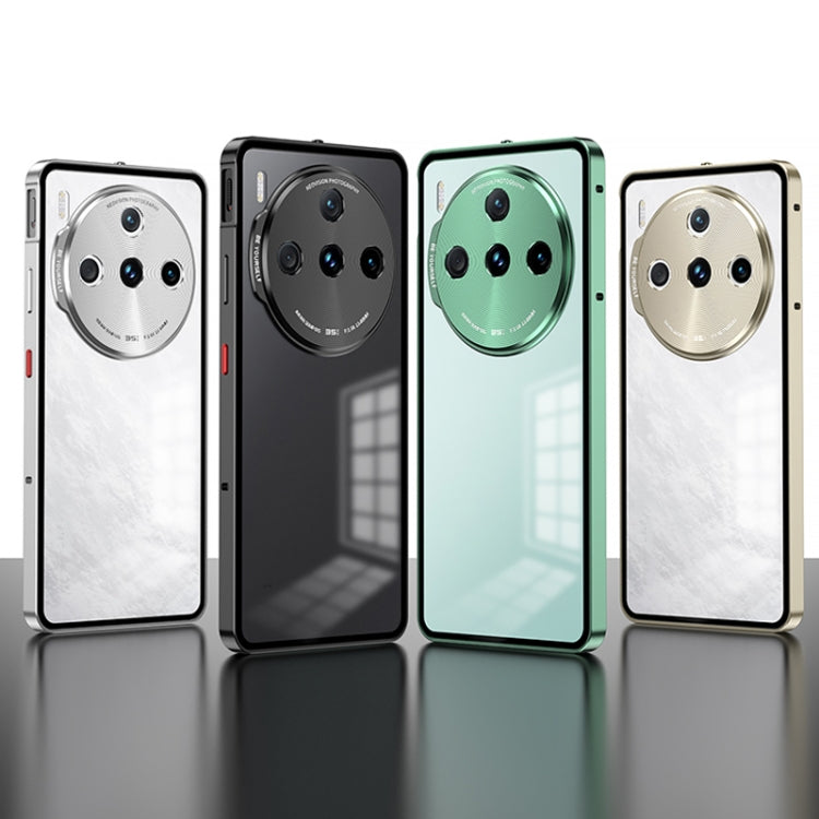 For ZTE nubia Z60S Pro Snap Buckle Metal Frame Frosted Phone Case(Green)