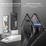 For ZTE nubia Z60S Pro Snap Buckle Metal Frame Frosted Phone Case(Silver)