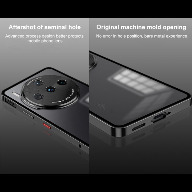 For ZTE nubia Z60S Pro Snap Buckle Metal Frame Frosted Phone Case(Silver)