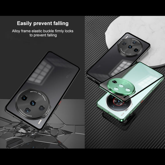For ZTE nubia Z60S Pro Snap Buckle Metal Frame Frosted Phone Case(Green)