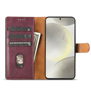 For Xiaomi 14 Ultra N.BEKUS CSJ-P1 Solid Color Leather Phone Case(Wine Red)