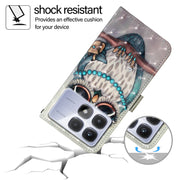 For Redmi K70 Ultra 5G Global 3D Painting Horizontal Flip Leather Phone Case(Grey Owl)