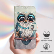 For Redmi K70 Ultra 5G Global 3D Painting Horizontal Flip Leather Phone Case(Grey Owl)
