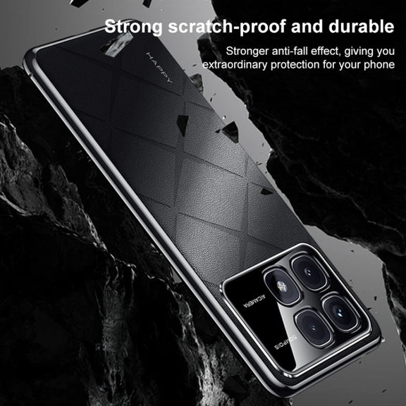 For Redmi K70 / K70 Pro Plain Leather PC Phone Case(White)