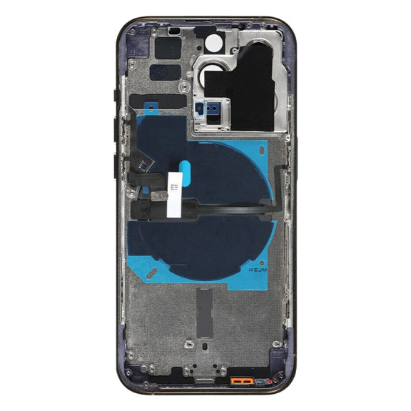 For iPhone 14 Pro Battery Back Cover with Power + Volume Flex Cable + Wireless Charging Module, Version:China Version(Purple)