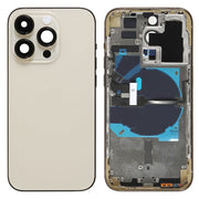 For iPhone 14 Pro Battery Back Cover with Power + Volume Flex Cable + Wireless Charging Module, Version:US Version(Gold)