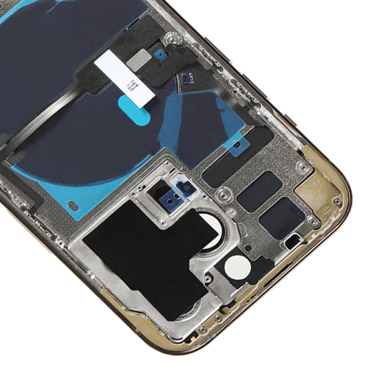 For iPhone 14 Pro Battery Back Cover with Power + Volume Flex Cable + Wireless Charging Module, Version:US Version(Gold)