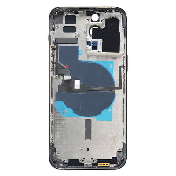 For iPhone 14 Pro Max Battery Back Cover with Power + Volume Flex Cable + Wireless Charging Module, Version:US Version(Black)