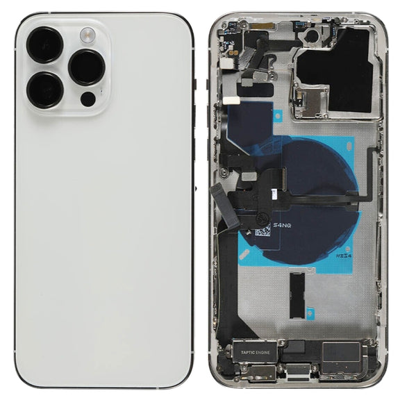 For iPhone 14 Pro Max Battery Back Cover Assembly, Version:CE EU Version(Silver)